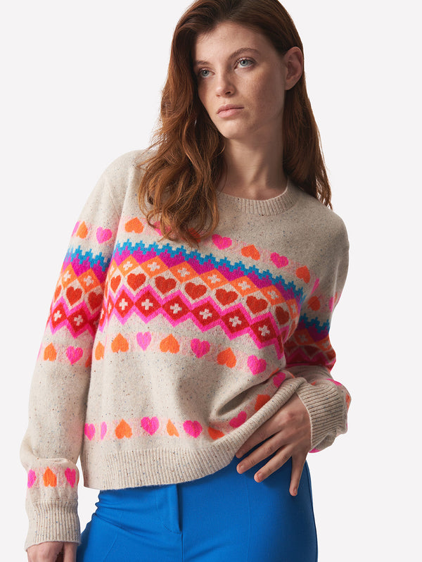 Fairisle Crew Sweater - Leslie-BRODIE-Over the Rainbow