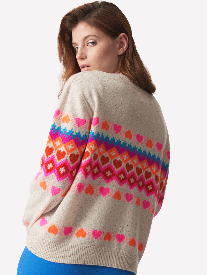 Fairisle Crew Sweater - Leslie-BRODIE-Over the Rainbow