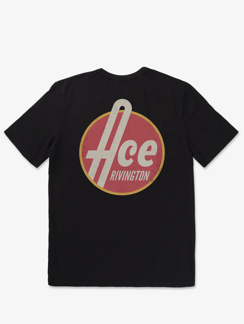 Supima Retro Ace Graphic Tee - Black-ACE RIVINGTON-Over the Rainbow