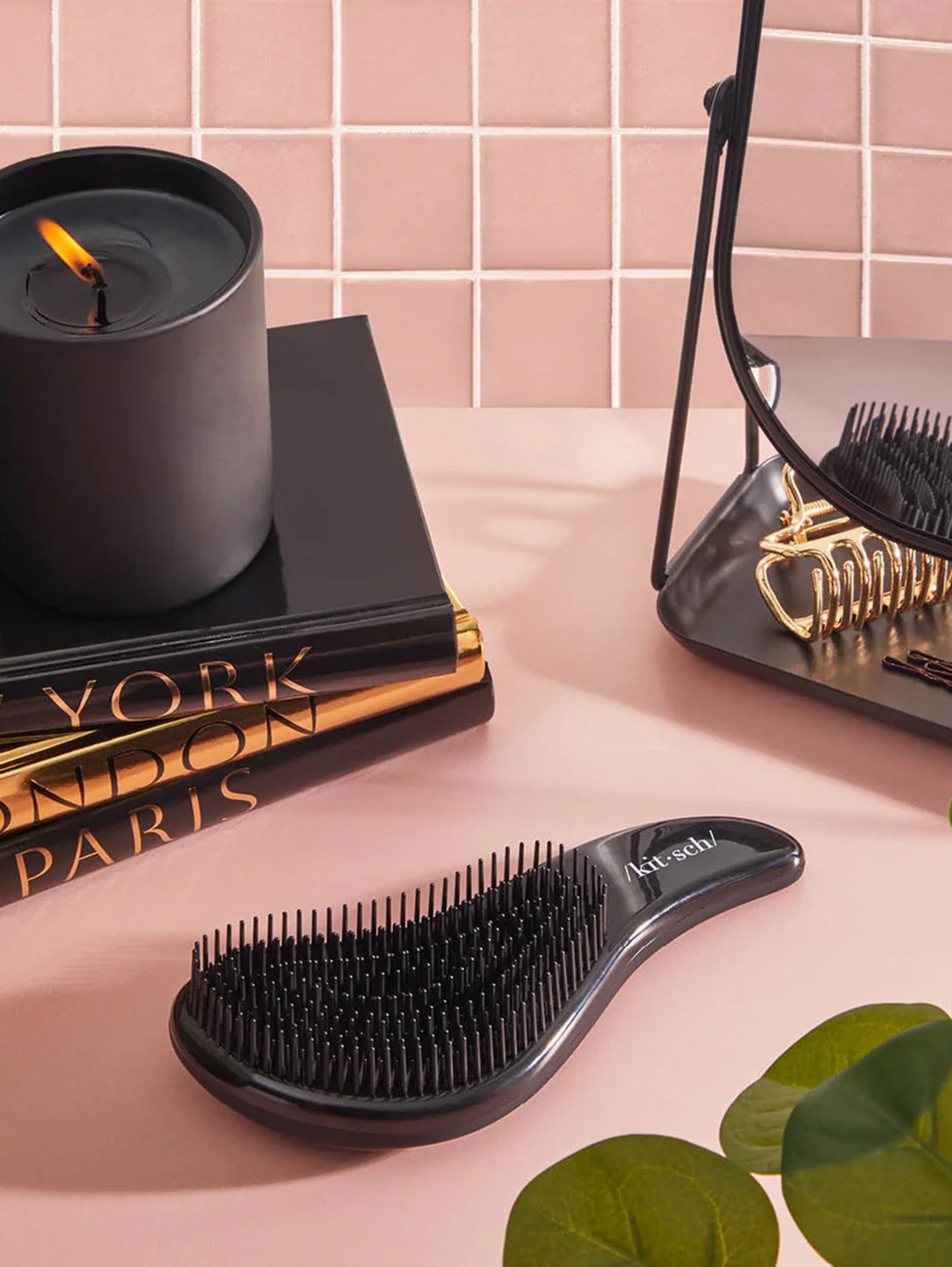Detangling Brush - Black-KITSCH-Over the Rainbow