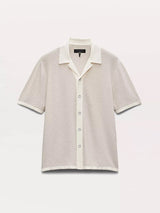 Avery Zig-Zag Knit Shirt - Ivory