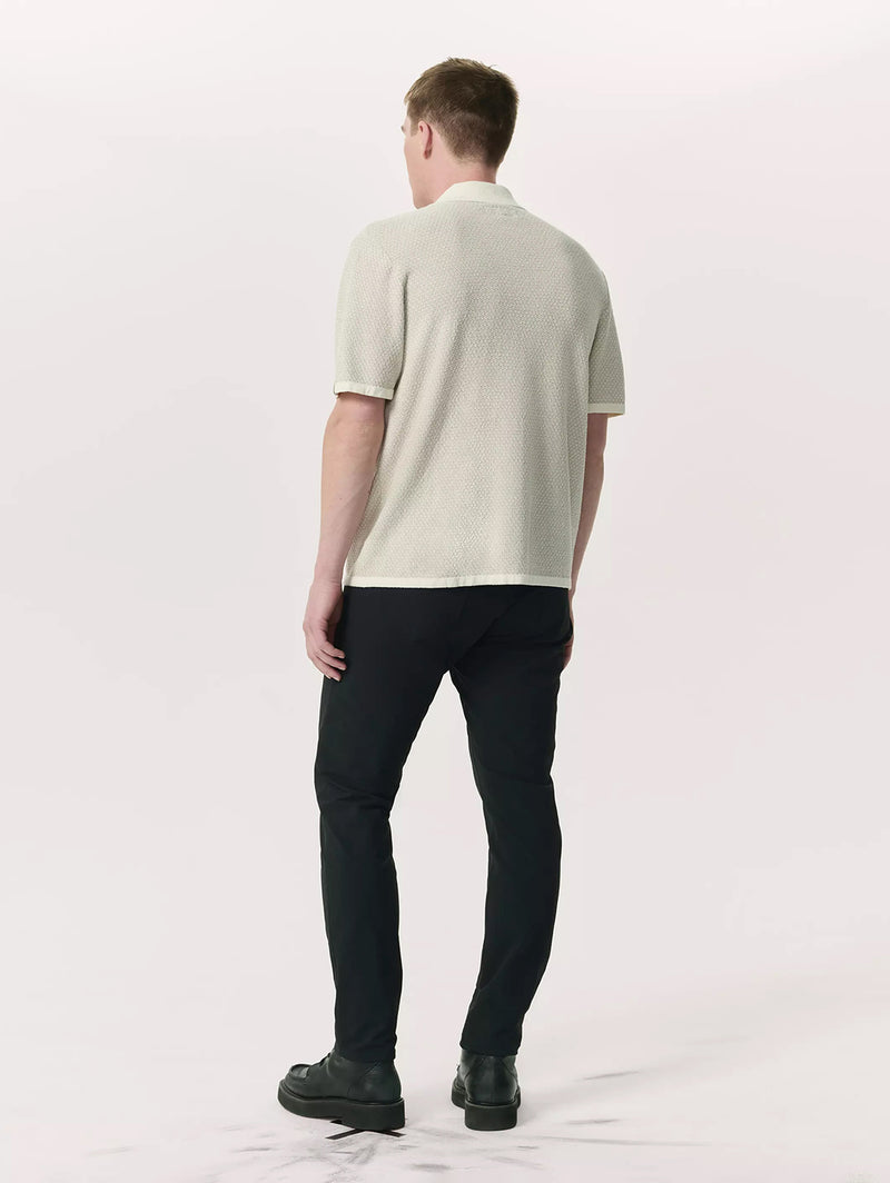 Avery Zig-Zag Knit Shirt - Ivory