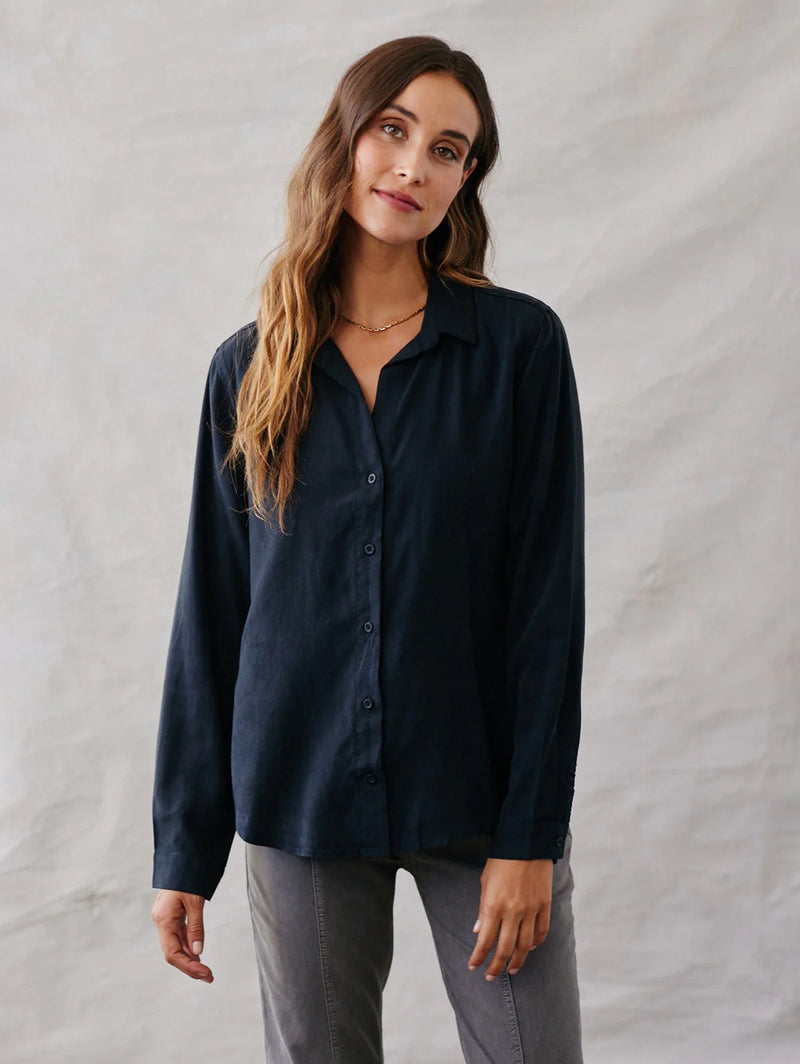 Long Sleeve Classic Button Down-Bella Dahl-Over the Rainbow