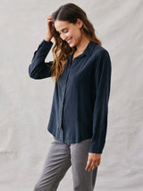 Long Sleeve Classic Button Down-Bella Dahl-Over the Rainbow