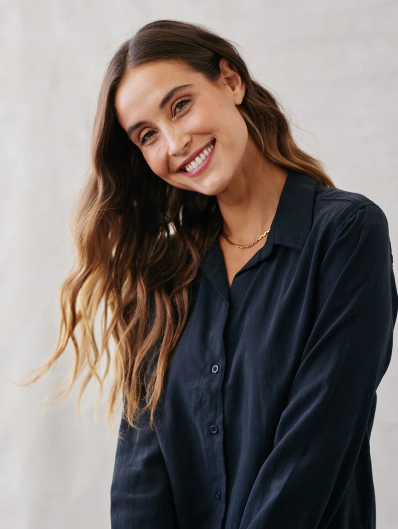 Long Sleeve Classic Button Down-Bella Dahl-Over the Rainbow