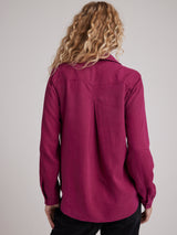 Button Down Shirt - Magenta-Bella Dahl-Over the Rainbow