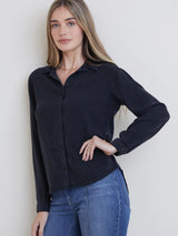 Button Down Shirt - Black-Bella Dahl-Over the Rainbow