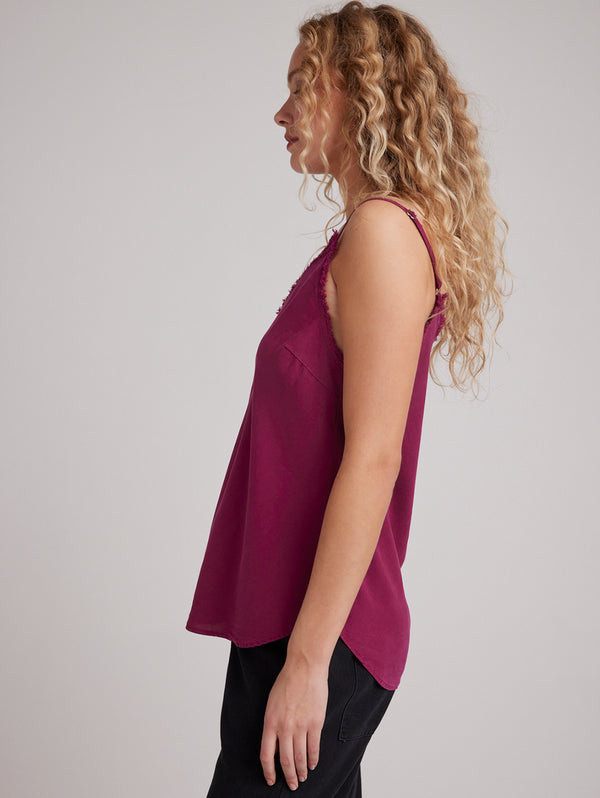Frayed Cami - Dark Magenta-Bella Dahl-Over the Rainbow