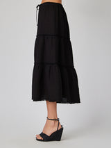 Frayed Tiered Skirt - Black-Bella Dahl-Over the Rainbow