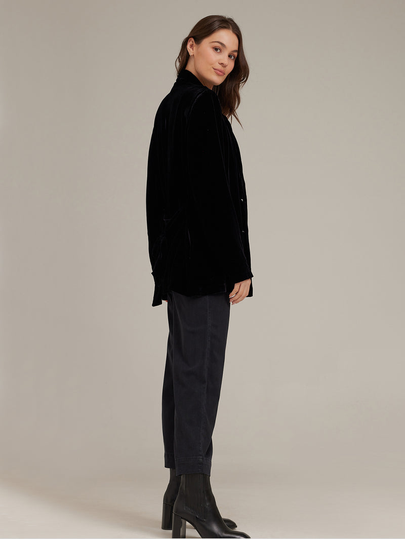Velvet Jacket - Black-Bella Dahl-Over the Rainbow
