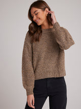 Boucle Crewneck Sweater-Bella Dahl-Over the Rainbow