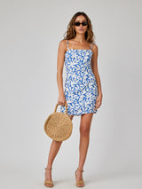 Fitted Cami Mini Dress - Stamped Floral Print-Bella Dahl-Over the Rainbow