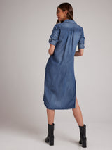 Midi Shirt Dress - Moonlight-Bella Dahl-Over the Rainbow