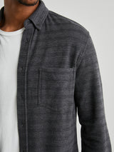 Berkeley Shirt - Black Charcoal Stripe-Rails-Over the Rainbow
