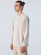 Long Sleeve Velour T-Shirt - Tidal Foam-UNFEIGNED-Over the Rainbow