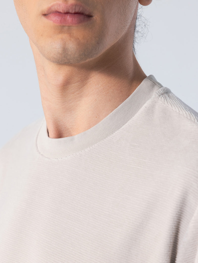 Long Sleeve Velour T-Shirt - Tidal Foam-UNFEIGNED-Over the Rainbow