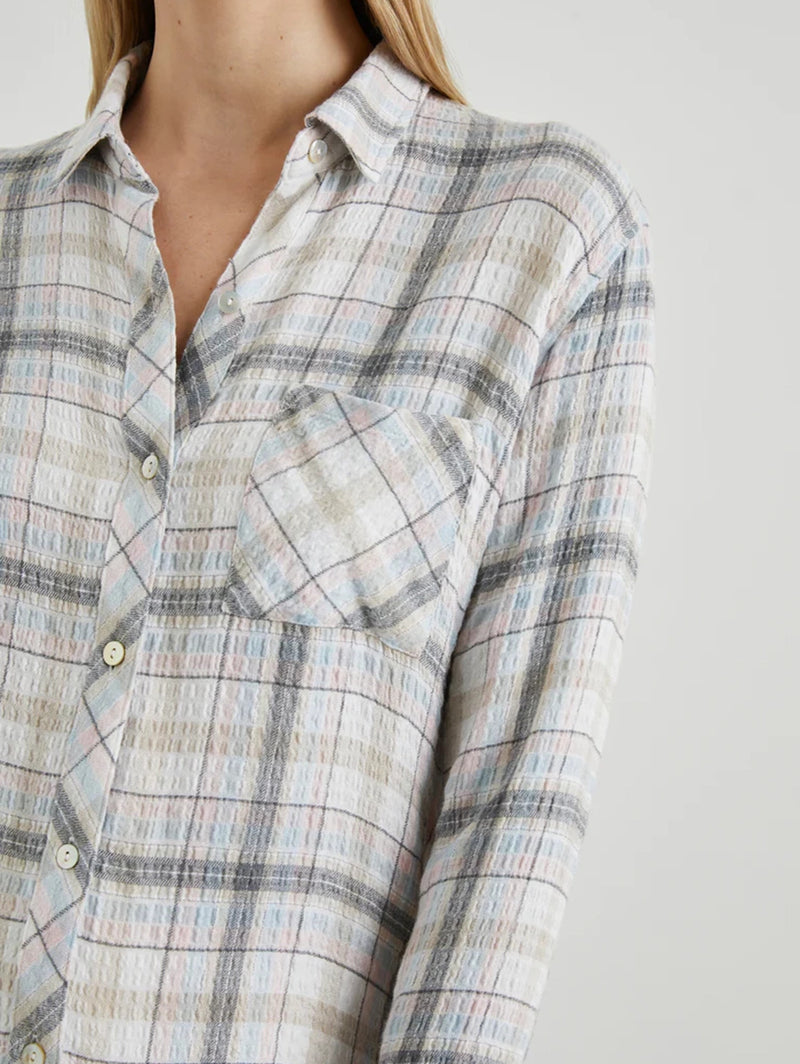 Brady Plaid Shirt - Sky Haze-Rails-Over the Rainbow
