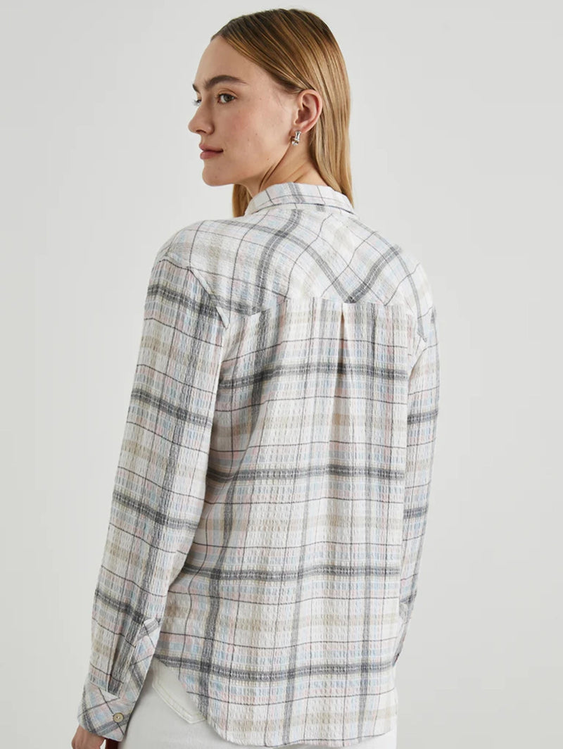 Brady Plaid Shirt - Sky Haze-Rails-Over the Rainbow