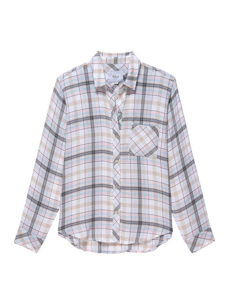 Brady Plaid Shirt - Sky Haze-Rails-Over the Rainbow