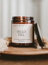 Amber Jar Soy Candle - Hello Fall-SWEET WATER DECOR-Over the Rainbow