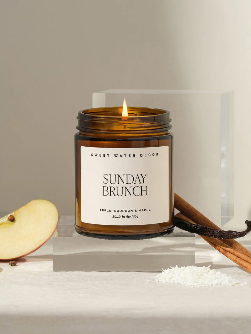 Amber Jar Soy Candle - Sunday Brunch-SWEET WATER DECOR-Over the Rainbow