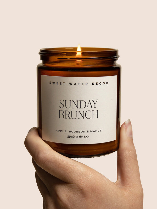Amber Jar Soy Candle - Sunday Brunch-SWEET WATER DECOR-Over the Rainbow