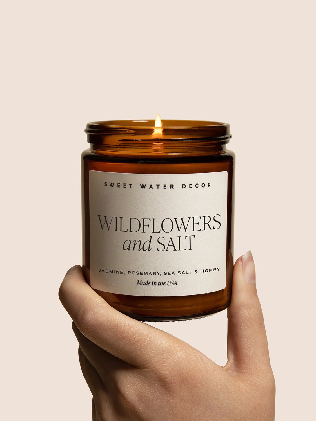 Amber Soy Candle - Wildflowers-SWEET WATER DECOR-Over the Rainbow