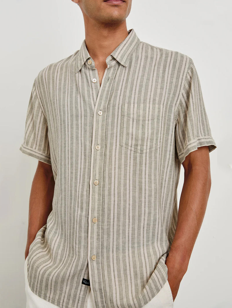 Carson Shirt - Almond Mauve Stripe-Rails-Over the Rainbow