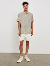 Carson Shirt - Almond Mauve Stripe-Rails-Over the Rainbow