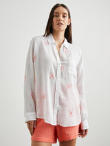 Charli Floral Shirt - Hibiscus Embroidery-Rails-Over the Rainbow