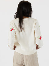 Cherry Cardigan - Off White-LYLA+LUXE-Over the Rainbow