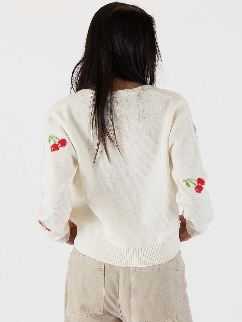 Cherry Cardigan - Off White-LYLA+LUXE-Over the Rainbow