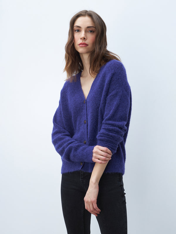 Clara Cardigan - Amethyst-LINE-Over the Rainbow