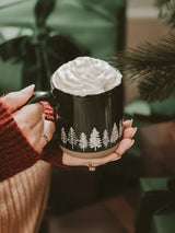 Stoneware Coffee Mug - Pine Trees-SWEET WATER DECOR-Over the Rainbow