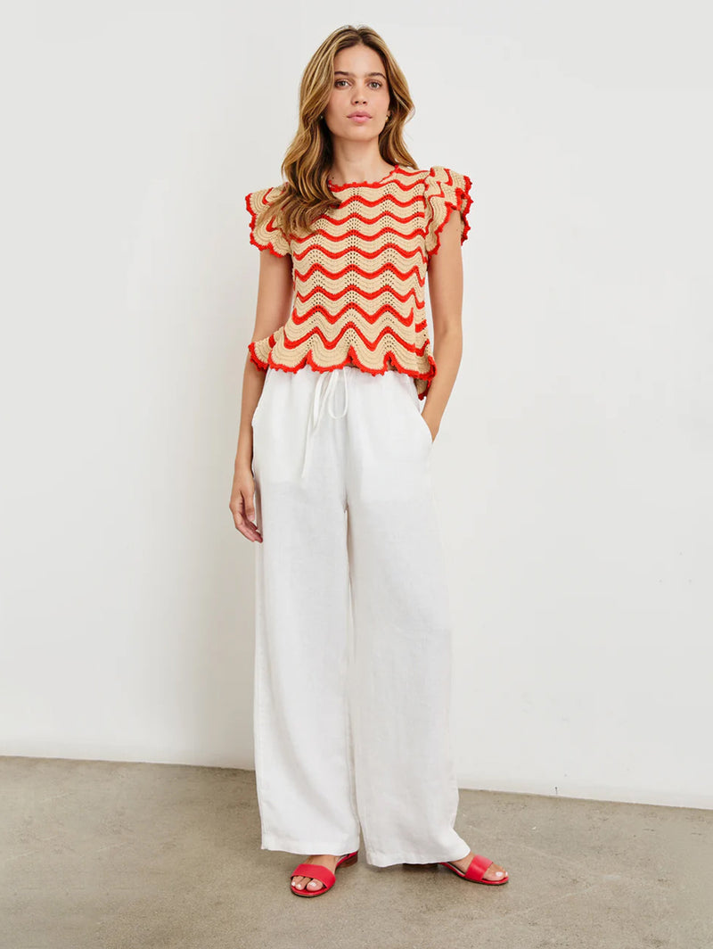 Coen Top - Cherry Oat Stripe