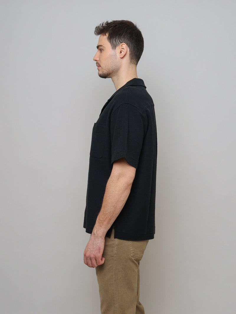 Jacquard Relaxed Shirt - Black