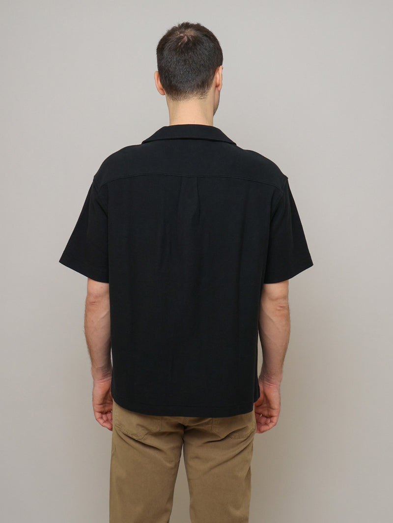Jacquard Relaxed Shirt - Black