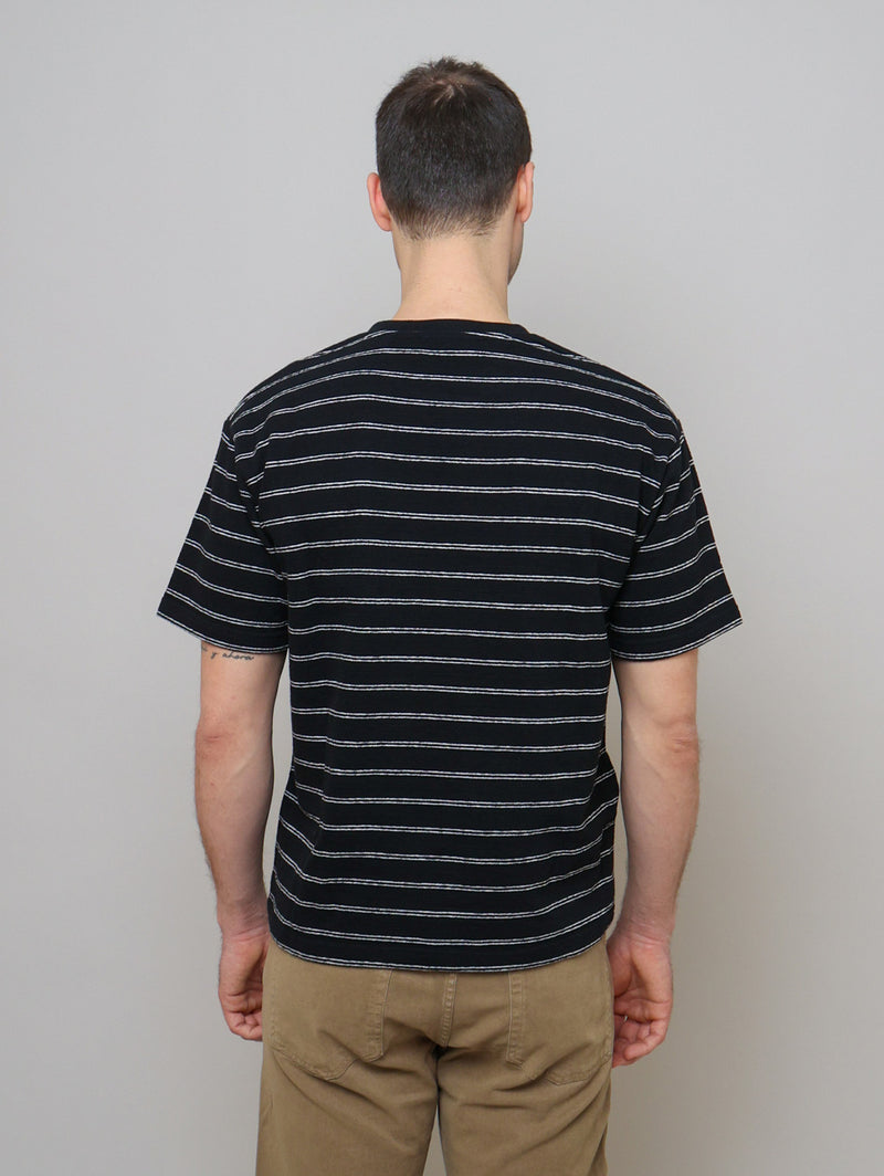 Short Sleeve Striped Tee - Black/Natural