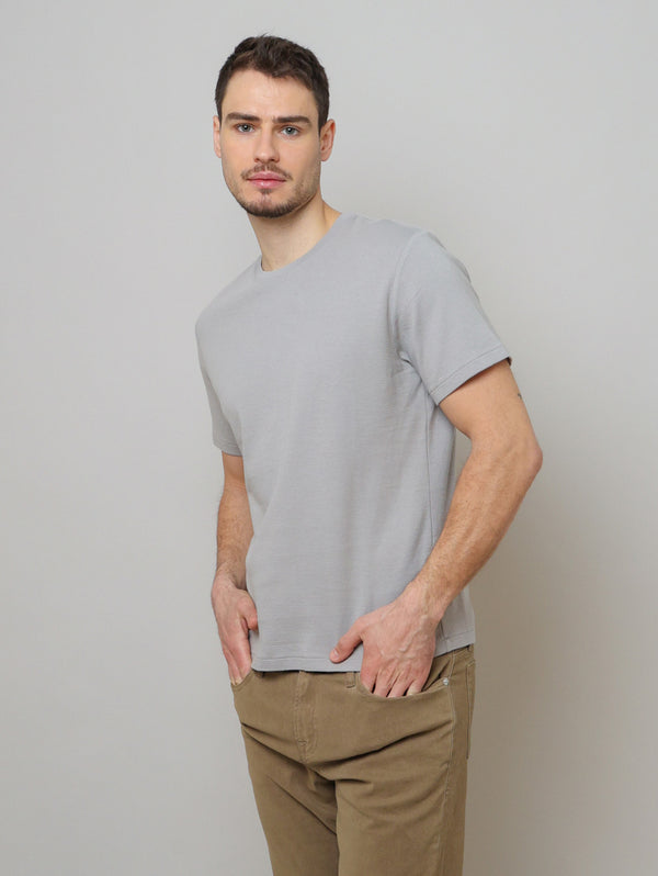 Duo Fold Tee - Cloud Grey