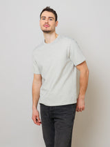 Jacquard Stripe Tee - White/Navy