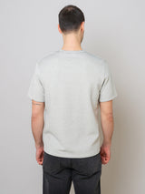Jacquard Stripe Tee - White/Navy