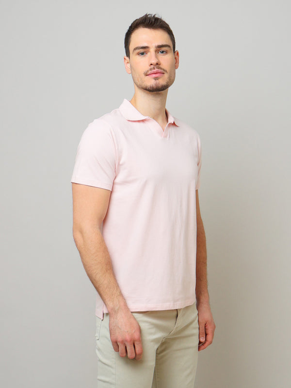 Iconic Open Polo - Powder Pink