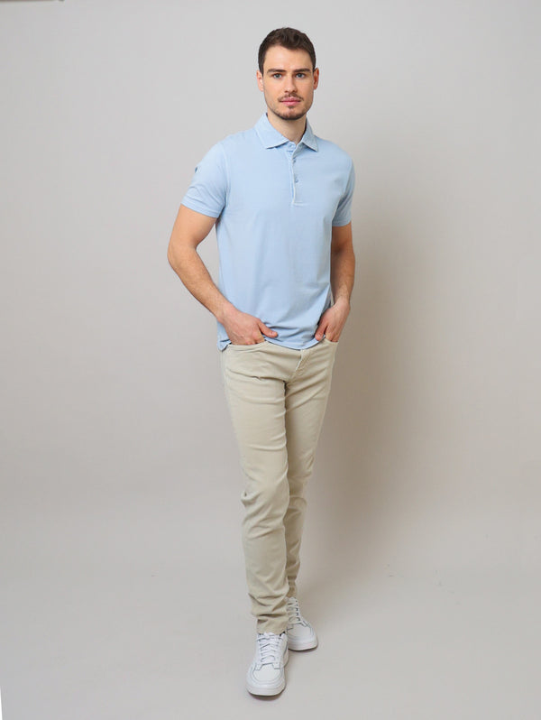 Old Wash Polo - Blue Ice
