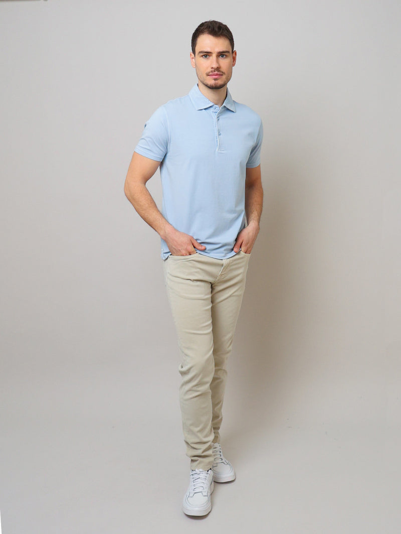 Old Wash Polo - Blue Ice