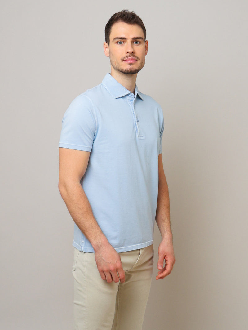 Old Wash Polo - Blue Ice