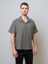 Jacquard Relaxed Shirt - Dark Sage