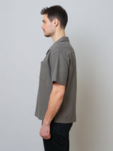 Jacquard Relaxed Shirt - Dark Sage