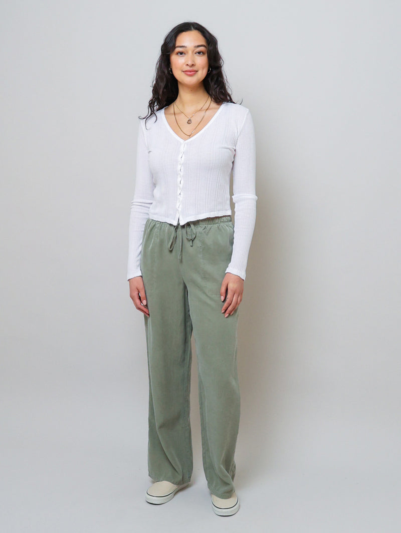 Drew Pointelle Cardigan - White