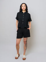 Linen Shorts - Black