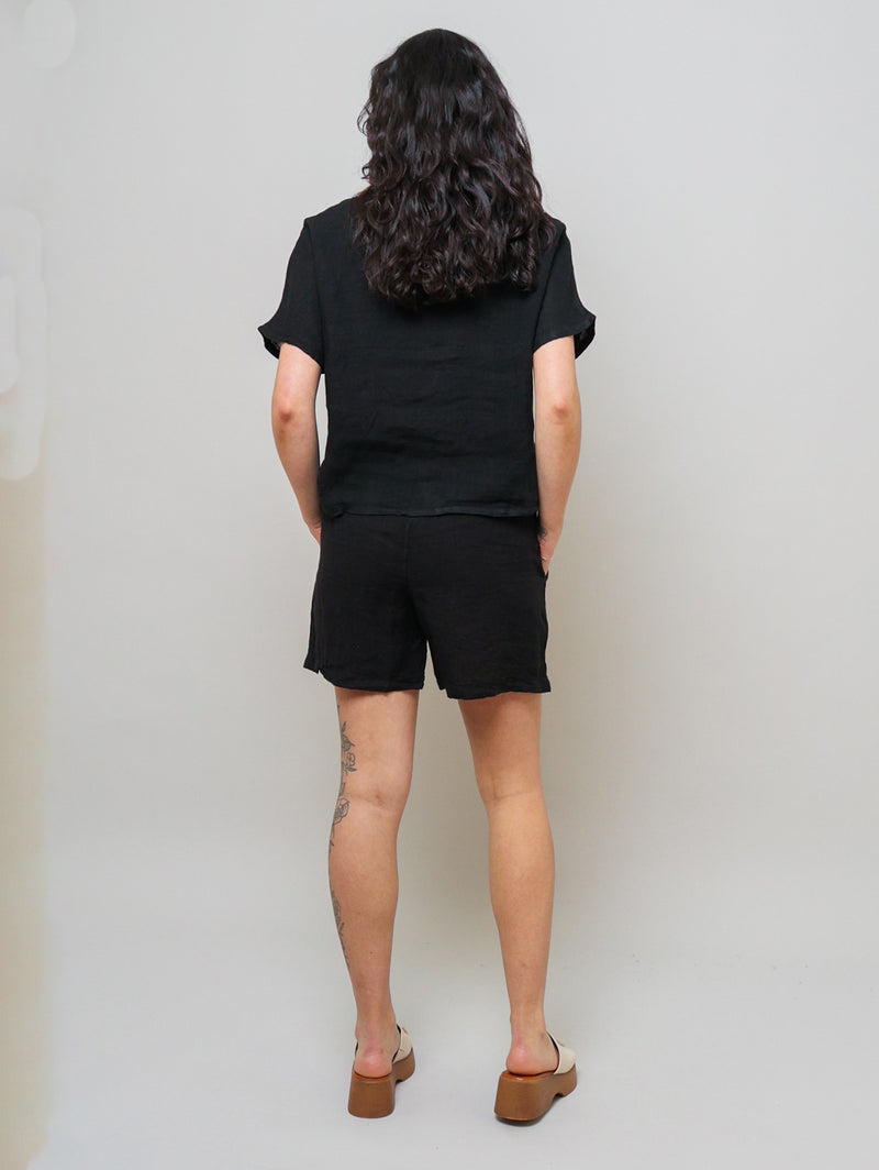 Linen Shorts - Black